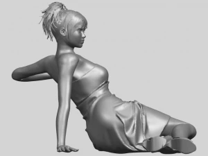 नग्न लड़की f07 3D प्रिंट मॉडल