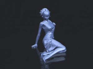 नग्न लड़की f07 3D प्रिंट मॉडल