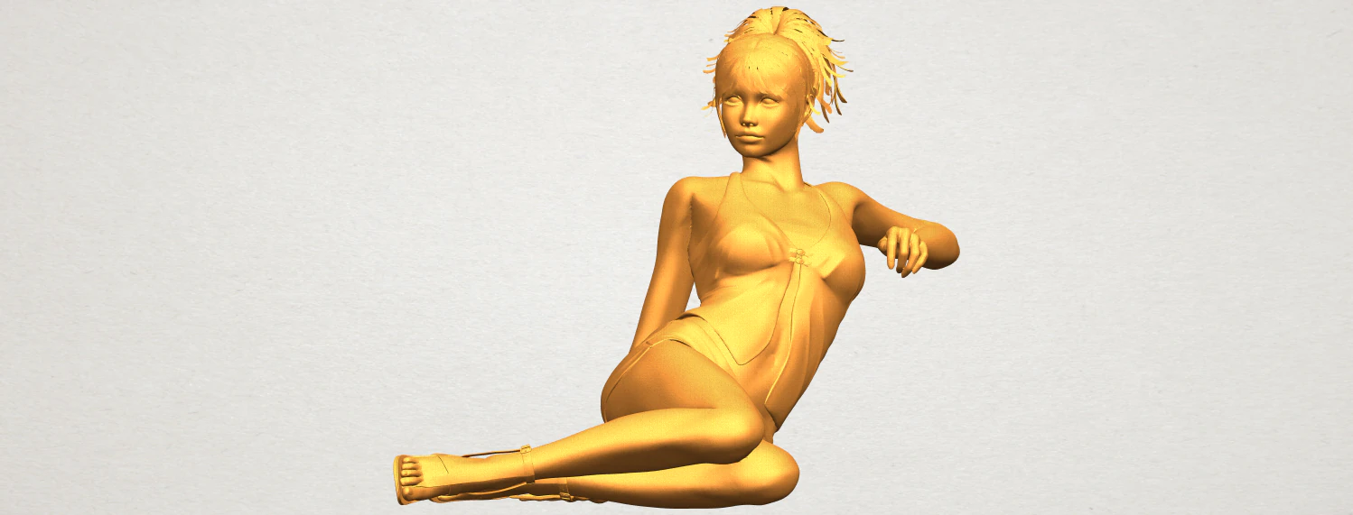 naked girl f08 3D Print Model .c4d .max .obj .3ds .fbx .stl .blend 