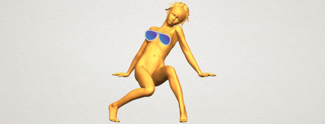 naked girl g01 Modello di stampa 3D .c4d .max .obj .3ds .fbx .stl .blend 