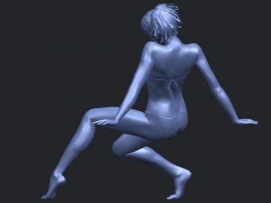 naked girl g02 3D Baskı Modeli