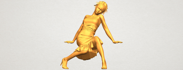 naked girl g05 Modello di stampa 3D .c4d .max .obj .3ds .fbx .stl .blend 