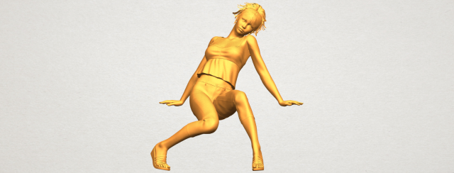naked girl g06 3D Baskı Modeli .c4d .max .obj .3ds .fbx .stl .blend 