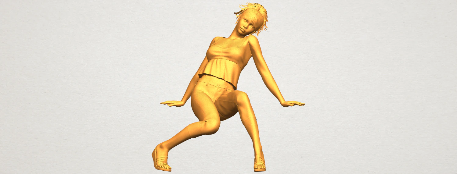 naked girl g06 3D Print Model .c4d .max .obj .3ds .fbx .stl .blend 