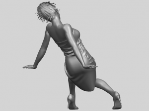 naked girl g07 Modèles 3D en vedette