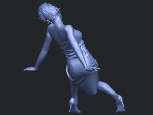 naked girl g07 Modèles 3D en vedette