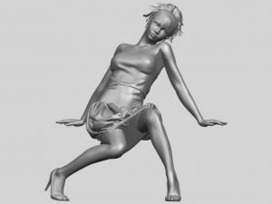 naked girl g09 3D-Druckmodell