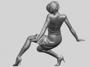 naked girl g09 3D-Druckmodell