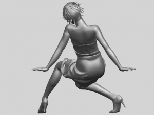 naked girl g09 3D-Druckmodell