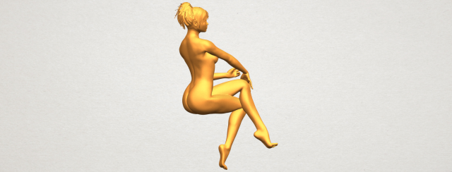 naked girl h01 3D Принт Модель .c4d .max .obj .3ds .fbx .stl .blend 
