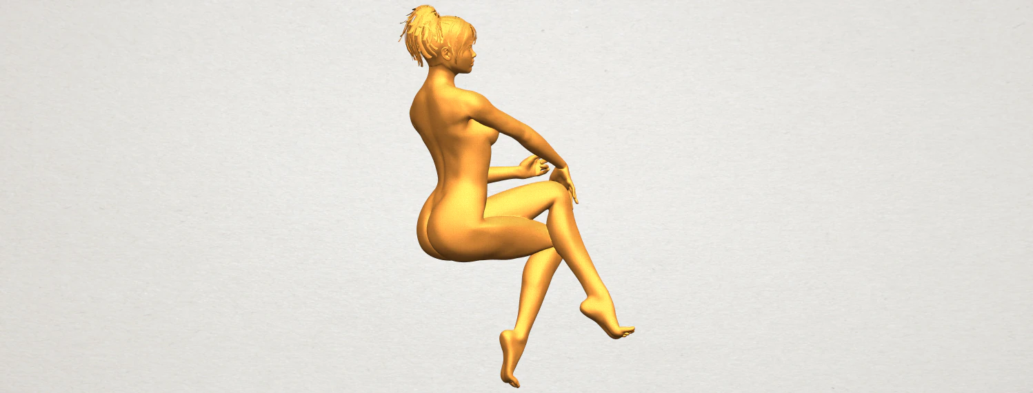 naked girl h01 3D Print Model .c4d .max .obj .3ds .fbx .stl .blend 