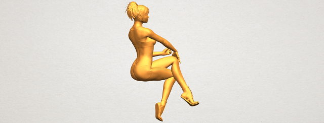 naked girl h03 3D-printmodel .c4d .max .obj .3ds .fbx .stl .blend 
