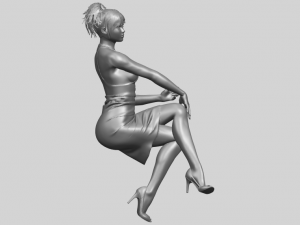 naked girl h04 Modèles 3D en vedette