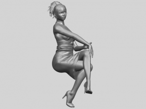 naked girl h04 Modèles 3D en vedette