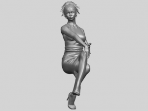naked girl h04 Modèles 3D en vedette