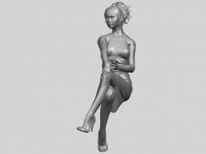naked girl h04 Modèles 3D en vedette