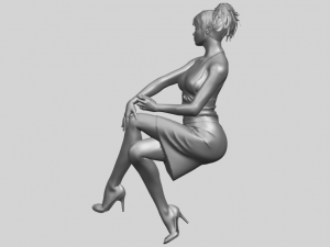 naked girl h04 Modèles 3D en vedette