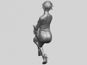 naked girl h04 Modèles 3D en vedette
