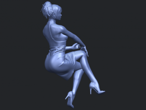 naked girl h04 Modèles 3D en vedette