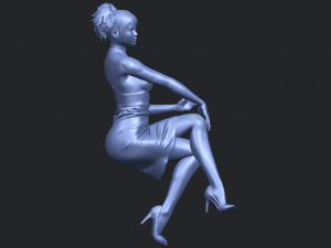 naked girl h04 Modèles 3D en vedette
