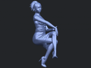 naked girl h04 Modèles 3D en vedette
