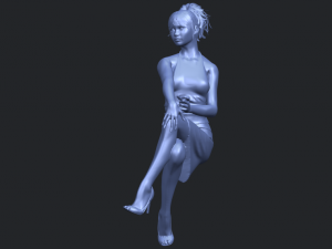 naked girl h04 Modèles 3D en vedette