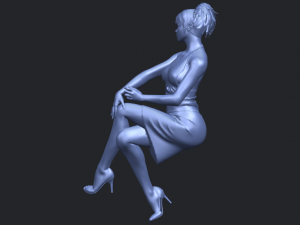 naked girl h04 Modèles 3D en vedette