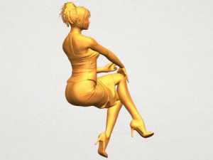 &ccedil;ıplak kız h08 3D Baskı Modeli