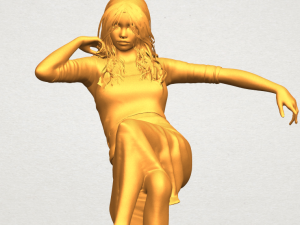naked girl i01 Modèles 3D en vedette