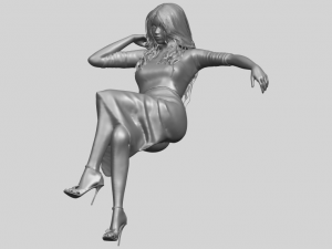 naked girl i01 Modèles 3D en vedette