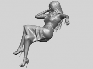 naked girl i01 Modèles 3D en vedette