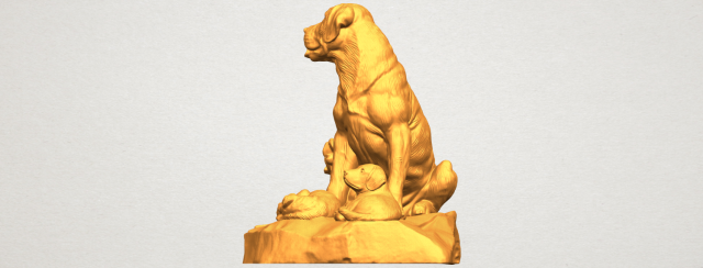 dog and puppy 02 3D-Druckmodell .c4d .max .obj .3ds .fbx .stl .blend 