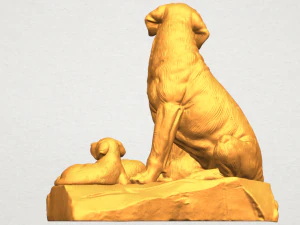 dog and puppy 02 3D Print Model
