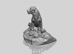 dog and puppy 02 3D Print Model