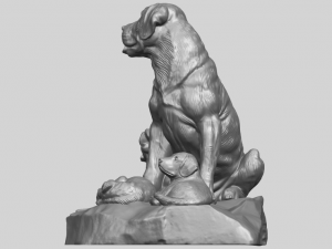 dog and puppy 02 3D-Druckmodell