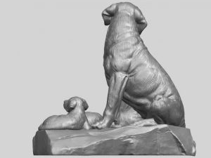 dog and puppy 02 3D Print Model