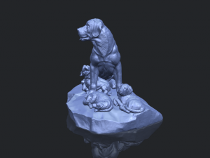 dog and puppy 02 3D-Druckmodell