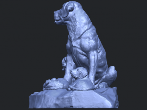 dog and puppy 02 3D-Druckmodell