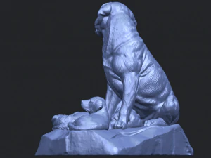dog and puppy 02 3D Print Model