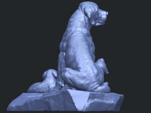 dog and puppy 02 3D-Druckmodell