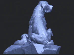 dog and puppy 02 3D Print Model