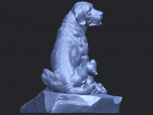 dog and puppy 02 3D-Druckmodell