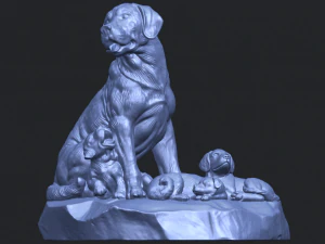 dog and puppy 02 3D Print Model