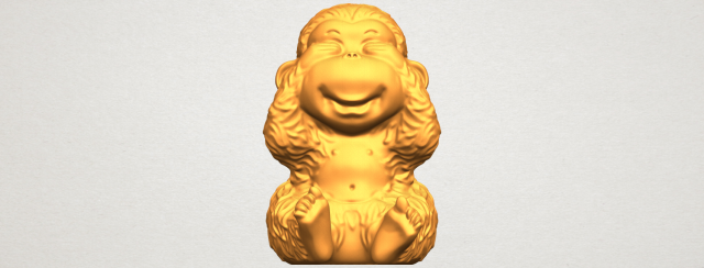 monkey a03 Modelo de Impressão 3D .c4d .max .obj .3ds .fbx .stl .blend 