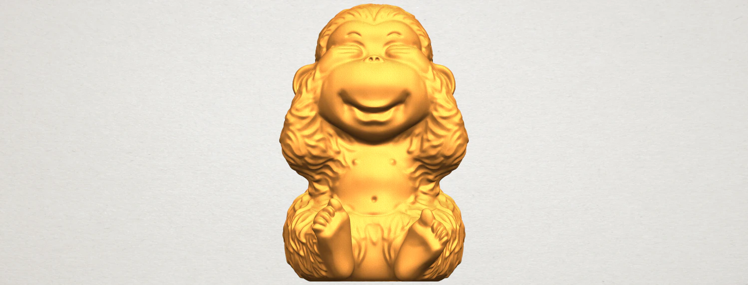 monkey a03 3D Print Model .c4d .max .obj .3ds .fbx .stl .blend