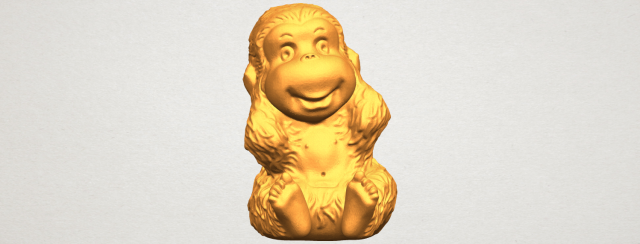 monkey a02 3Dプリントモデル .c4d .max .obj .3ds .fbx .stl .blend 