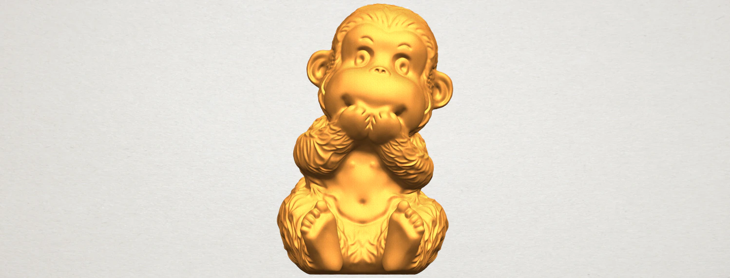 monkey a04 3D Print Model .c4d .max .obj .3ds .fbx .stl .blend