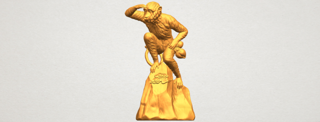 monkey a06 3Dプリントモデル .c4d .max .obj .3ds .fbx .stl .blend 