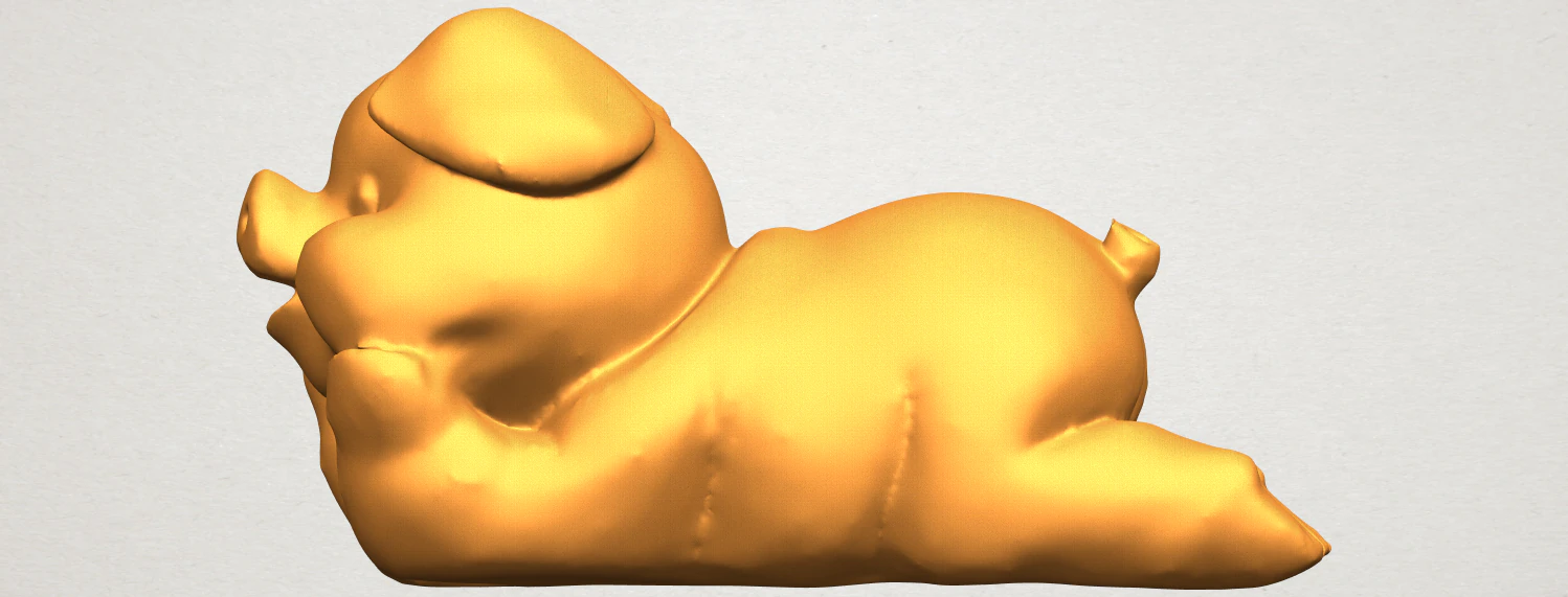 pig 3D Print Model .c4d .max .obj .3ds .fbx .stl .blend 