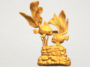 two fish 3D-printmodel